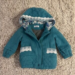 Chloe Kids Puffer Jacket with Lace Detail 6 months